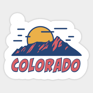 Colorado Boulder Mountains Retro Vintage Design Sticker